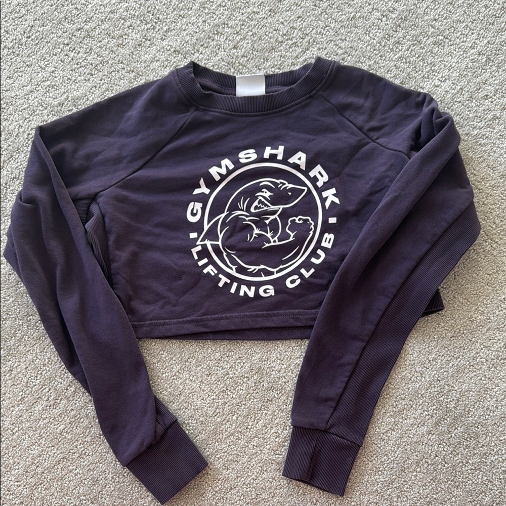 Gymshark Purple Cropped Sweatshirt